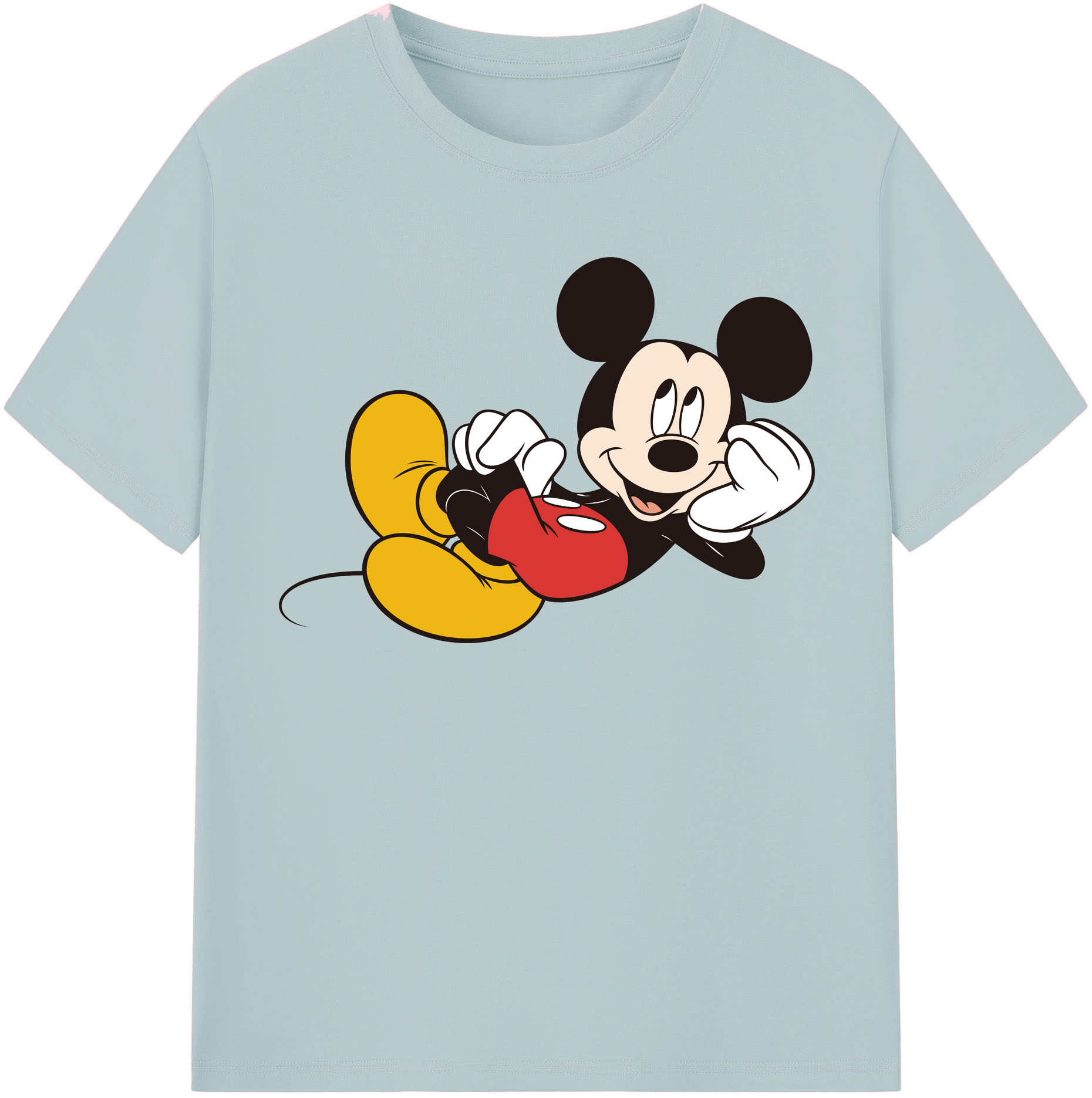 （画像用） ミッキーマウス Mickey Mouse 綿100％半袖Tシャツ（フロントプリント）